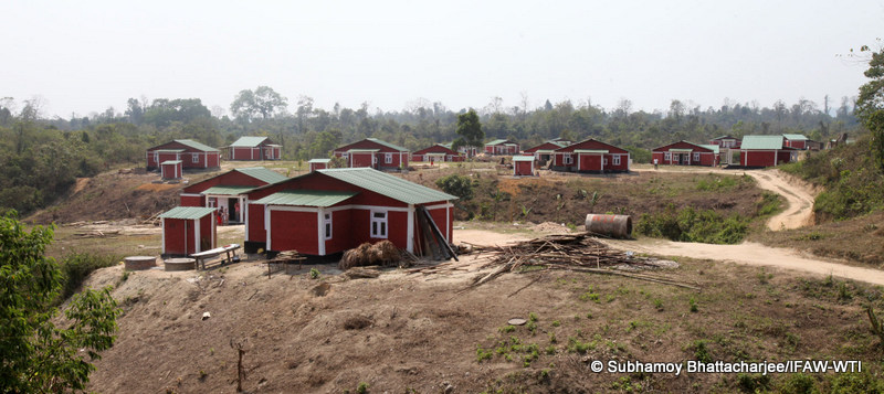 People started living at New Ram Terang village on 25th March 2016.Photo:Subhamoy Bhattacharjee/WTI